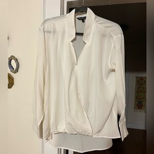 Velvet Heart Cream Wrap Blouse